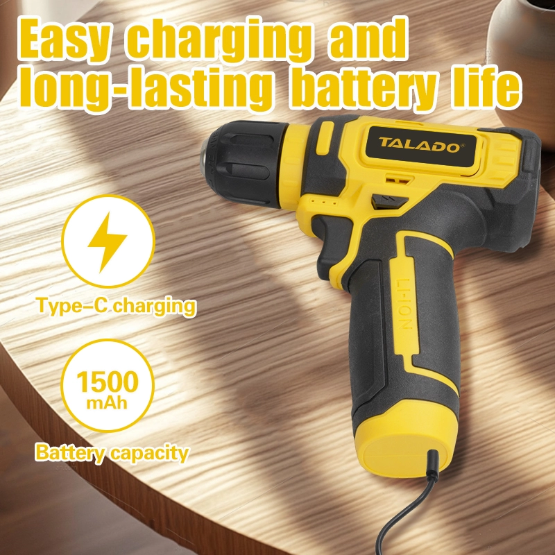 8V Mini Cordless Drill Type C Fast Charge Үй Power Drill