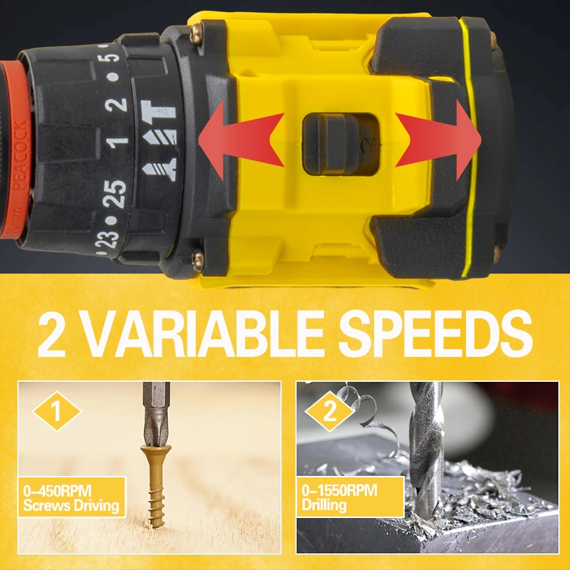 16.8V Brushless Cordless Drill 35N.M жогорку моменттүү колдук бургулоочу үйдү өз алдынча оңдоо үчүн