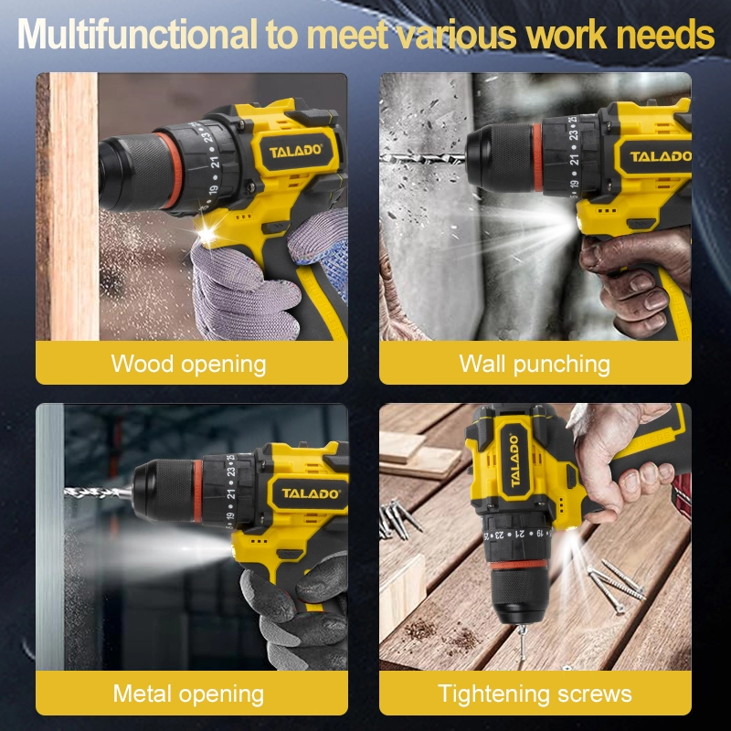 16.8V Brushless Cordless Drill 35N.M жогорку моменттүү колдук бургулоочу үйдү өз алдынча оңдоо үчүн